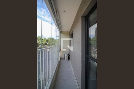 Varanda da Sala de apartamento para alugar com 1 quarto, 31m² em Santo Amaro, São Paulo