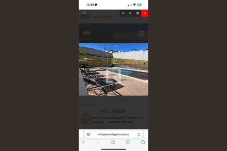 Área comum - Piscina de apartamento à venda com 3 quartos, 58m² em Colonial, Contagem