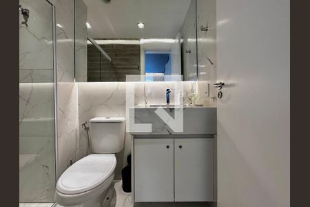 Banheiro Suíte de apartamento à venda com 1 quarto, 32m² em Jardim Caravelas, São Paulo