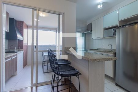 Varanda e cozinha de apartamento para alugar com 1 quarto, 43m² em Vila Mariana, São Paulo