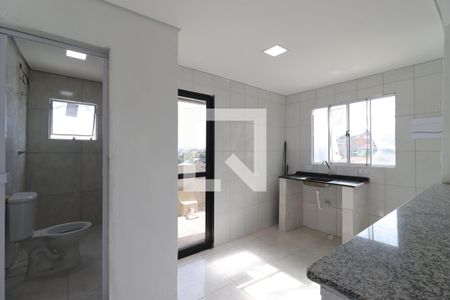 Cozinha de casa para alugar com 2 quartos, 70m² em Vila Aquilino, Santo André