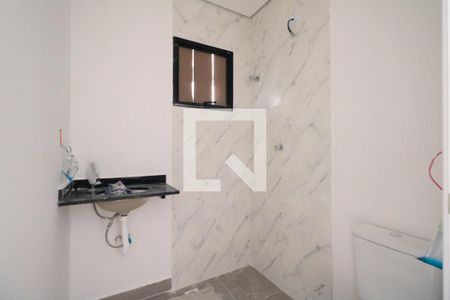 Banheiro de apartamento à venda com 1 quarto, 37m² em Nova Gerti, São Caetano do Sul
