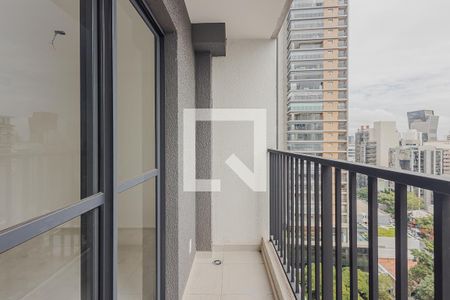 Varanda de kitnet/studio para alugar com 1 quarto, 25m² em Pinheiros, São Paulo