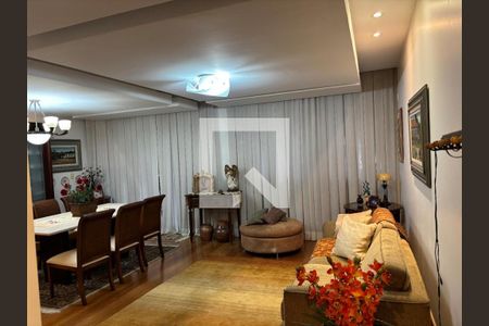 Sala de estar e jantar de apartamento à venda com 4 quartos, 182m² em Santo Agostinho, Belo Horizonte