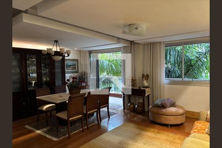 Sala de estar e jantar de apartamento à venda com 4 quartos, 182m² em Santo Agostinho, Belo Horizonte