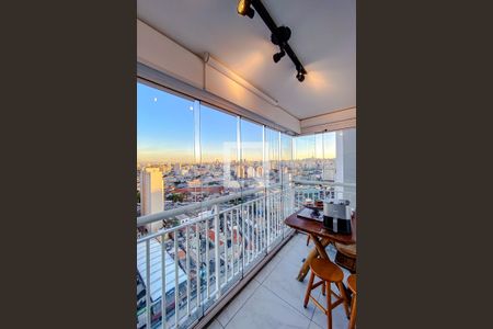 Varanda da Sala de apartamento para alugar com 1 quarto, 55m² em Brás, São Paulo