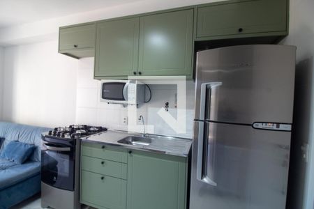 Cozinha de apartamento para alugar com 1 quarto, 27m² em Jardim Caravelas, São Paulo