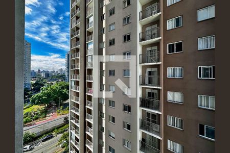 Vista Sacada da Sala de apartamento para alugar com 1 quarto, 27m² em Jardim Caravelas, São Paulo