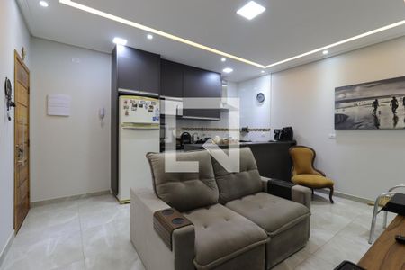 Sala de apartamento à venda com 2 quartos, 59m² em Campestre, Santo André