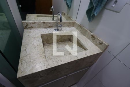 Banheiro da Suíte - Pia de apartamento à venda com 2 quartos, 59m² em Campestre, Santo André