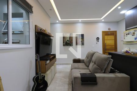 Sala de apartamento à venda com 2 quartos, 59m² em Campestre, Santo André
