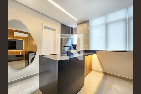 Cozinha de kitnet/studio para alugar com 1 quarto, 40m² em Savassi, Belo Horizonte