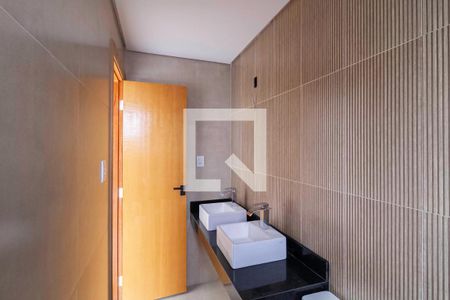 Banheiro da suíte de casa à venda com 3 quartos, 128m² em Caiçaras, Belo Horizonte