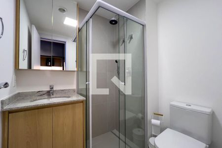 Banheiro de kitnet/studio para alugar com 1 quarto, 26m² em Vila Mariana, São Paulo