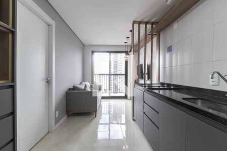 Sala/Cozinha de apartamento para alugar com 1 quarto, 26m² em Campo Belo, São Paulo