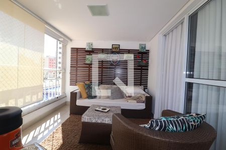 Varanda Sala de apartamento para alugar com 3 quartos, 129m² em Vila Assunção, Santo André