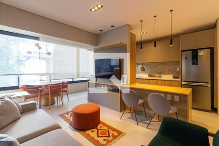 Sala/Cozinha de apartamento para alugar com 2 quartos, 68m² em Pinheiros, São Paulo