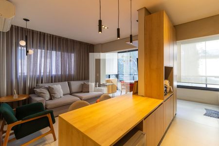 Sala/Cozinha de apartamento para alugar com 2 quartos, 68m² em Pinheiros, São Paulo
