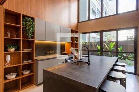 Área comum - Espaço Gourmet de apartamento à venda com 1 quarto, 27m² em Jardim Paulista, São Paulo