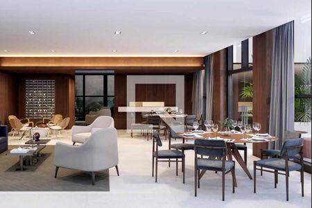 Área comum de kitnet/studio à venda com 1 quarto, 33m² em Pinheiros, São Paulo