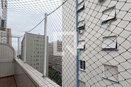 Varanda da Sala de apartamento para alugar com 1 quarto, 45m² em Embaré, Santos