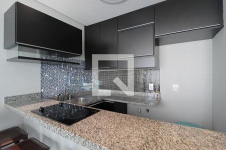 Sala/Cozinha de apartamento à venda com 1 quarto, 50m² em Indianópolis, São Paulo