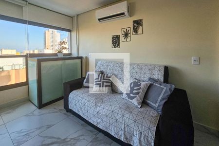Sala de apartamento para alugar com 1 quarto, 41m² em Parque Enseada, Guarujá