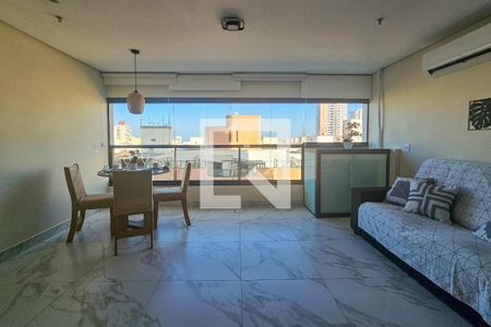 Sala de apartamento para alugar com 1 quarto, 41m² em Parque Enseada, Guarujá