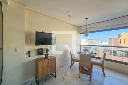 Sala de apartamento para alugar com 1 quarto, 41m² em Parque Enseada, Guarujá
