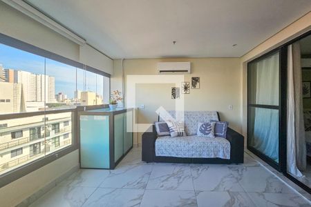 Sala de apartamento para alugar com 1 quarto, 41m² em Parque Enseada, Guarujá
