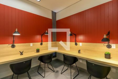 Área comum - Coworking de apartamento à venda com 1 quarto, 40m² em Santo Amaro, São Paulo