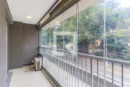 Varanda da Sala de apartamento à venda com 1 quarto, 40m² em Santo Amaro, São Paulo