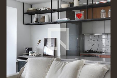 Sala/Cozinha de apartamento à venda com 1 quarto, 67m² em Santo Amaro, São Paulo