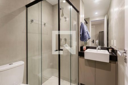 Banheiro de apartamento para alugar com 1 quarto, 25m² em Vila Olímpia, São Paulo