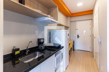 Cozinha de kitnet/studio à venda com 1 quarto, 25m² em Consolação, São Paulo