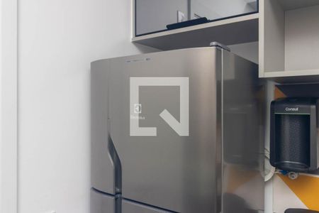 Cozinha de kitnet/studio para alugar com 1 quarto, 26m² em Campos Elíseos, São Paulo