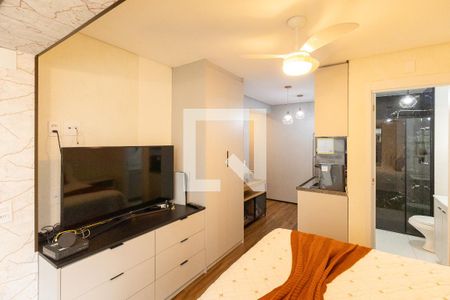 Sala/Quarto de apartamento à venda com 1 quarto, 28m² em Brooklin, São Paulo