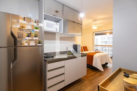 Cozinha Conjugada de apartamento para alugar com 1 quarto, 28m² em Brooklin, São Paulo