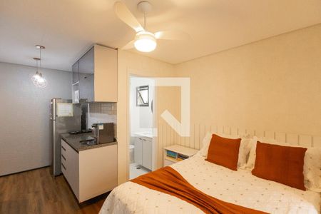 Sala/Quarto de apartamento à venda com 1 quarto, 28m² em Brooklin, São Paulo