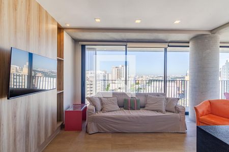 Sala de apartamento para alugar com 1 quarto, 62m² em Jardim das Bandeiras, São Paulo