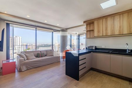 Sala de apartamento para alugar com 1 quarto, 62m² em Jardim das Bandeiras, São Paulo