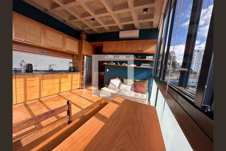 Sala / Cozinha de apartamento à venda com 1 quarto, 35m² em Brooklin, São Paulo