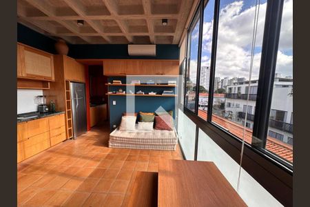 Sala de apartamento à venda com 1 quarto, 35m² em Brooklin, São Paulo