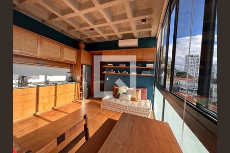 Sala / Cozinha de apartamento à venda com 1 quarto, 35m² em Brooklin, São Paulo