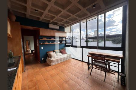 Sala de apartamento à venda com 1 quarto, 35m² em Brooklin, São Paulo