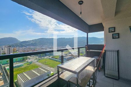 Varanda/Cozinha de apartamento para alugar com 1 quarto, 27m² em Parque Enseada, Guarujá
