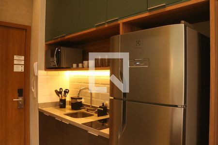 Cozinha de kitnet/studio para alugar com 1 quarto, 23m² em Perdizes, São Paulo