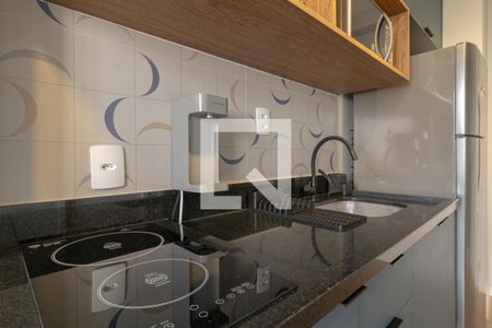 Cozinha de apartamento para alugar com 1 quarto, 27m² em Moema, São Paulo