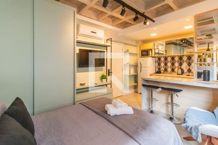 Sala/Quarto de apartamento à venda com 1 quarto, 25m² em Farroupilha, Porto Alegre