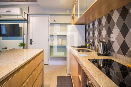 Cozinha de apartamento à venda com 1 quarto, 25m² em Farroupilha, Porto Alegre